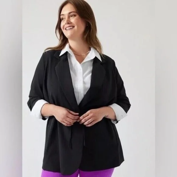 NWT Athleta women’s 4 black blazer jacket endless primatwill professional work - Picture 3 of 13